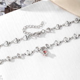Heart Pendant Necklace with Gemstone