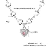 Heart Pendant Necklace with Gemstone