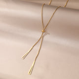 Chain Necklace with Drop Pendants