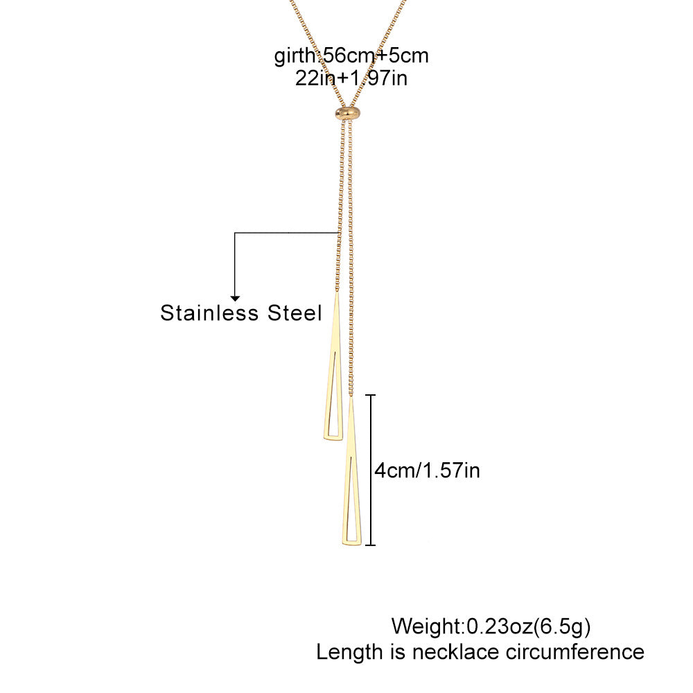 Chain Necklace with Drop Pendants