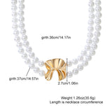 Pearl Necklace with Gold Accent Clasp