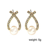 Pearl and Crystal Drop Earrings