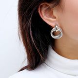 Elegant Intertwined Hoop Earrings