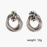 Elegant Intertwined Hoop Earrings