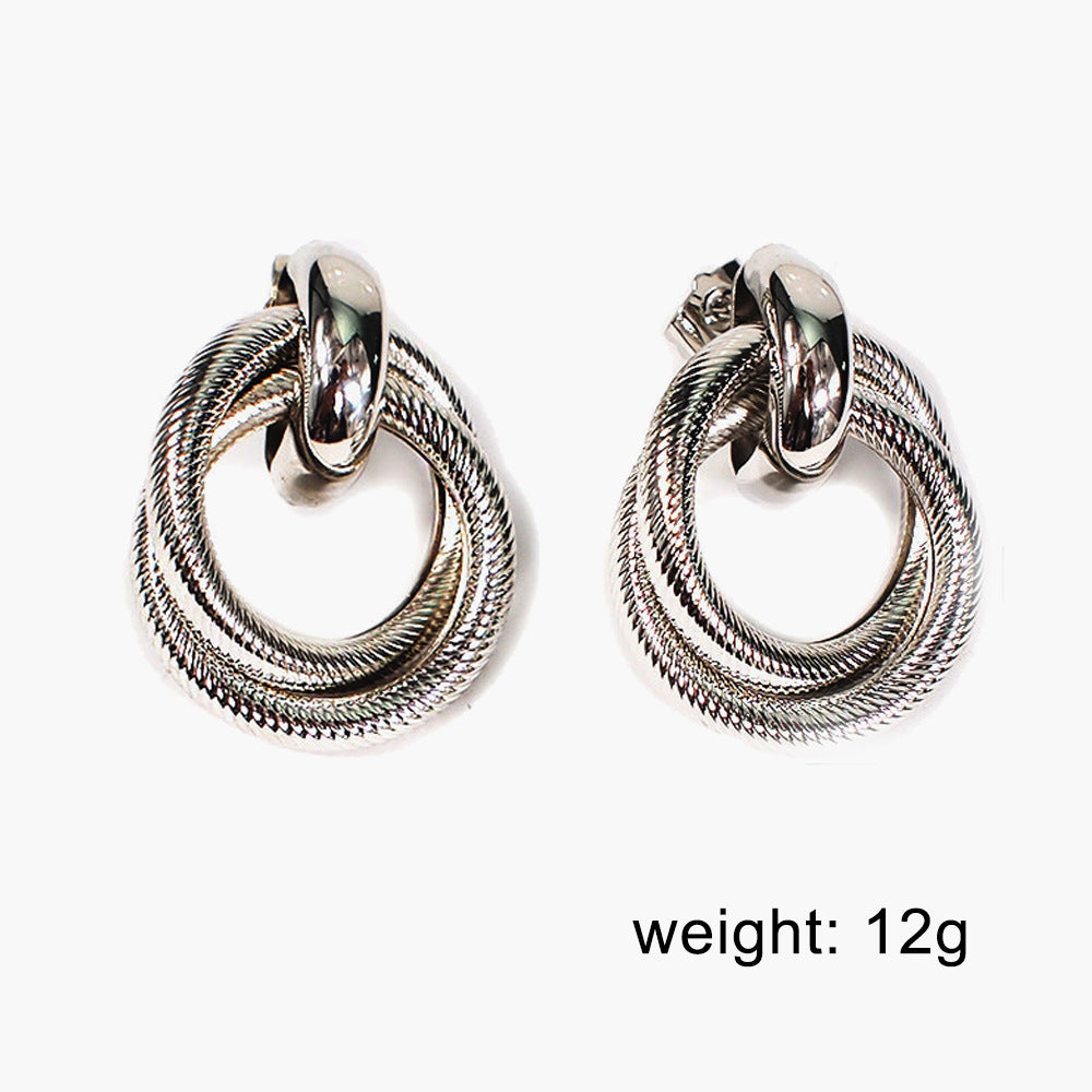 Elegant Intertwined Hoop Earrings