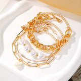 Gold & Pearl Charm Bracelets