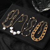 Gold & Pearl Charm Bracelets