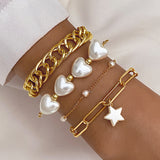 Gold & Pearl Charm Bracelets
