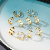 Stylish Gold and White Toe Rings