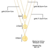 Layered Gold Coin Necklace Set
