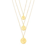 Layered Gold Coin Necklace Set