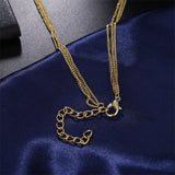 Layered Gold Coin Necklace Set
