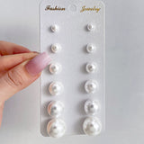 Pearl Stud Earrings Set