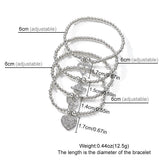 Silver Beaded Charm Bracelets
