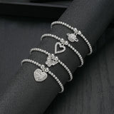 Silver Beaded Charm Bracelets