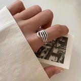Skeleton Hand Adjustable Silver Ring