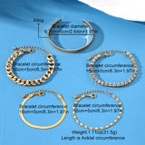 Women's 5-Piece Mixed Chain Bracelet Set