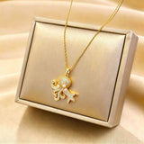 Octopus Pearl Pendant Necklace