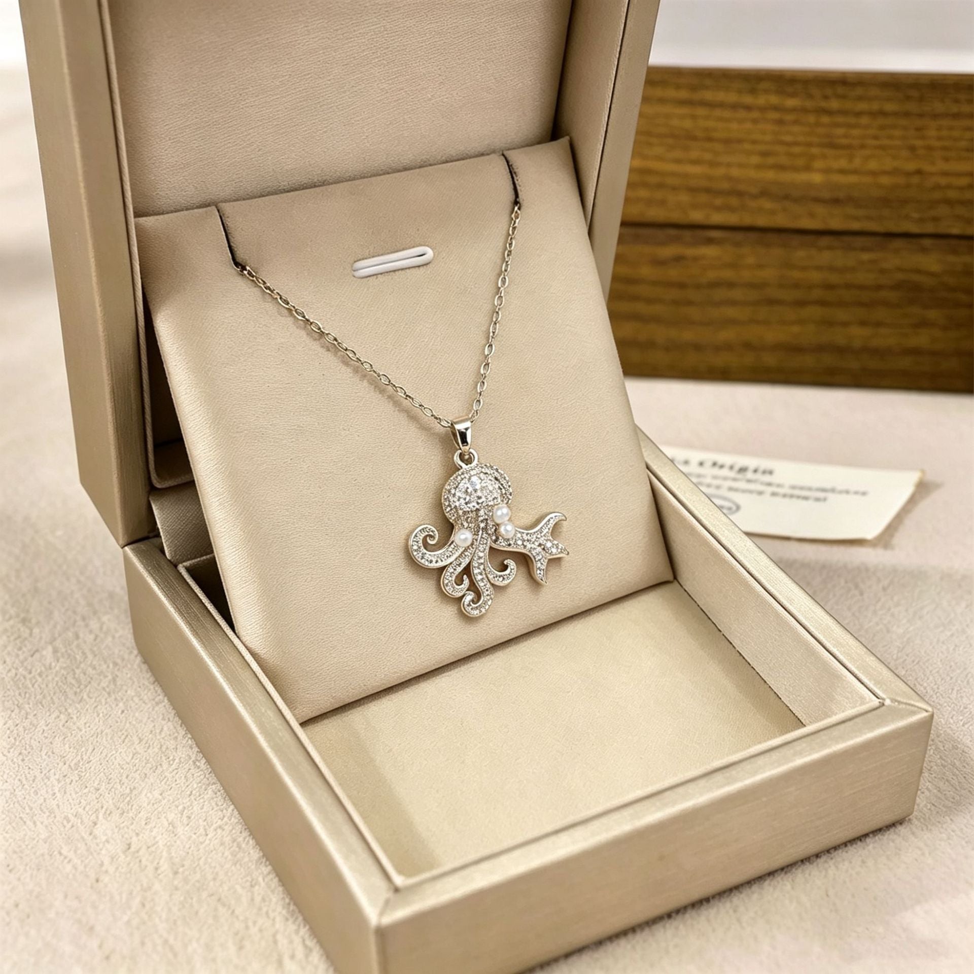 Octopus Pearl Pendant Necklace