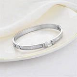 Luxe  Gold Plated Mother of Pearl Bangle