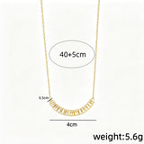 Baguette Crystal Crescent Smile Necklace