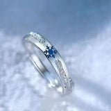 Blue Crystal Snowflake Promise Rings