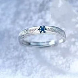 Blue Crystal Snowflake Promise Rings