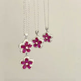 Crystal Flower Pendant Necklace for Women Elegant