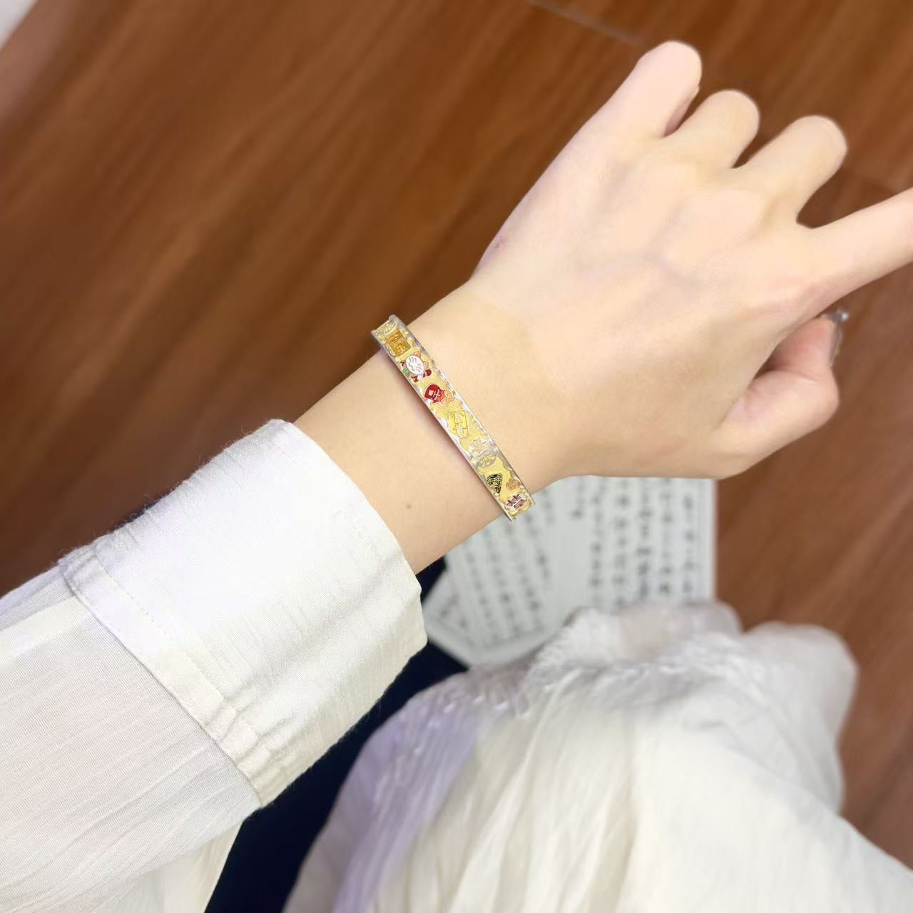 Lucky Charm Adjustable Cuff Bracelet for Women
