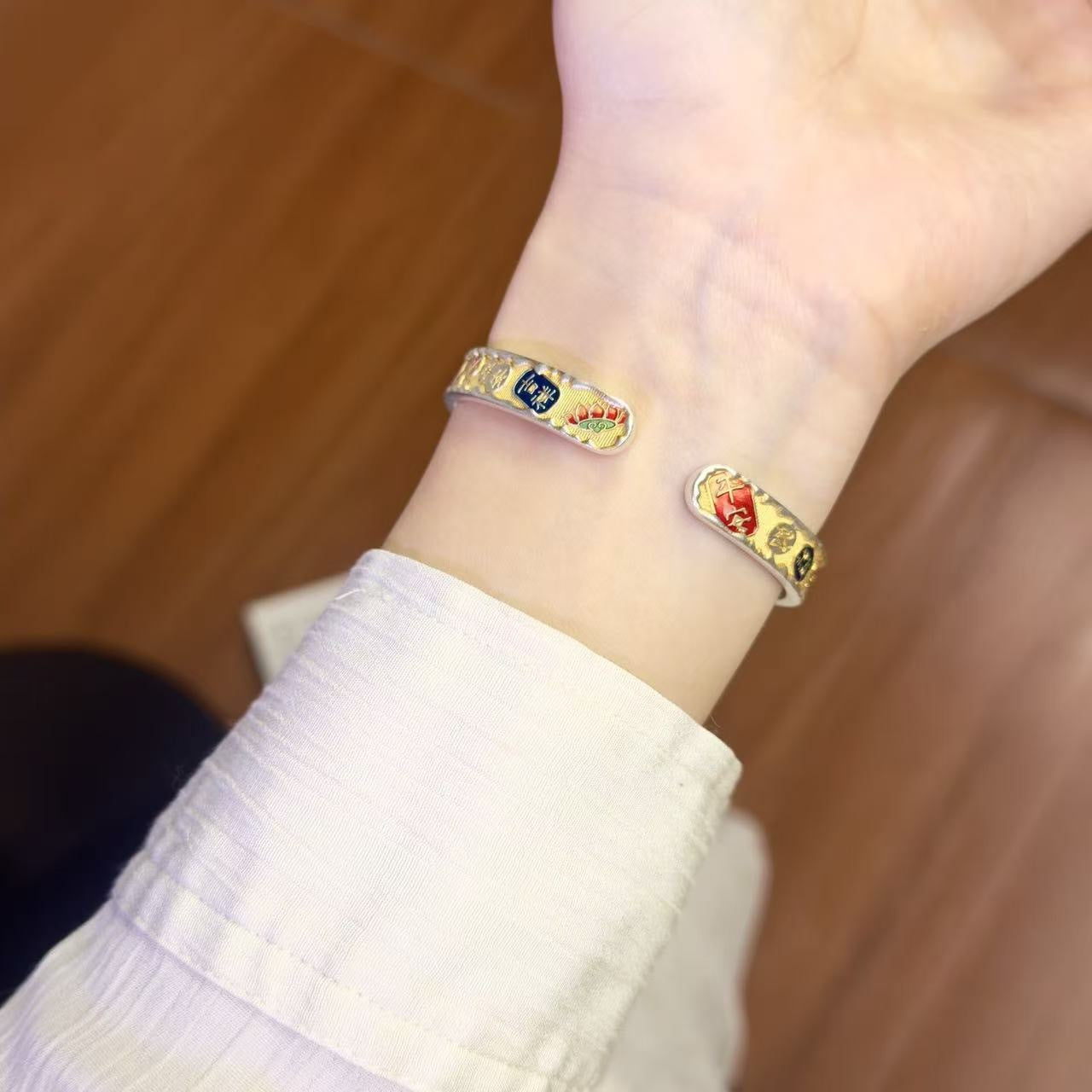 Lucky Charm Adjustable Cuff Bracelet for Women