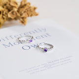 Women`s Adjustable Crystal Gem Open Ring Band