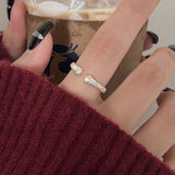 Adjustable Paw Print Open Band Fashion Ring