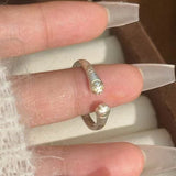 Adjustable Paw Print Open Band Fashion Ring