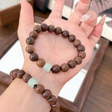 Natural Wooden Bead Stretch Bracelet