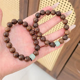 Natural Wooden Bead Stretch Bracelet