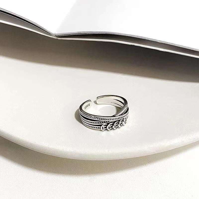 Vintage Adjustable Sterling Silver Ring Women