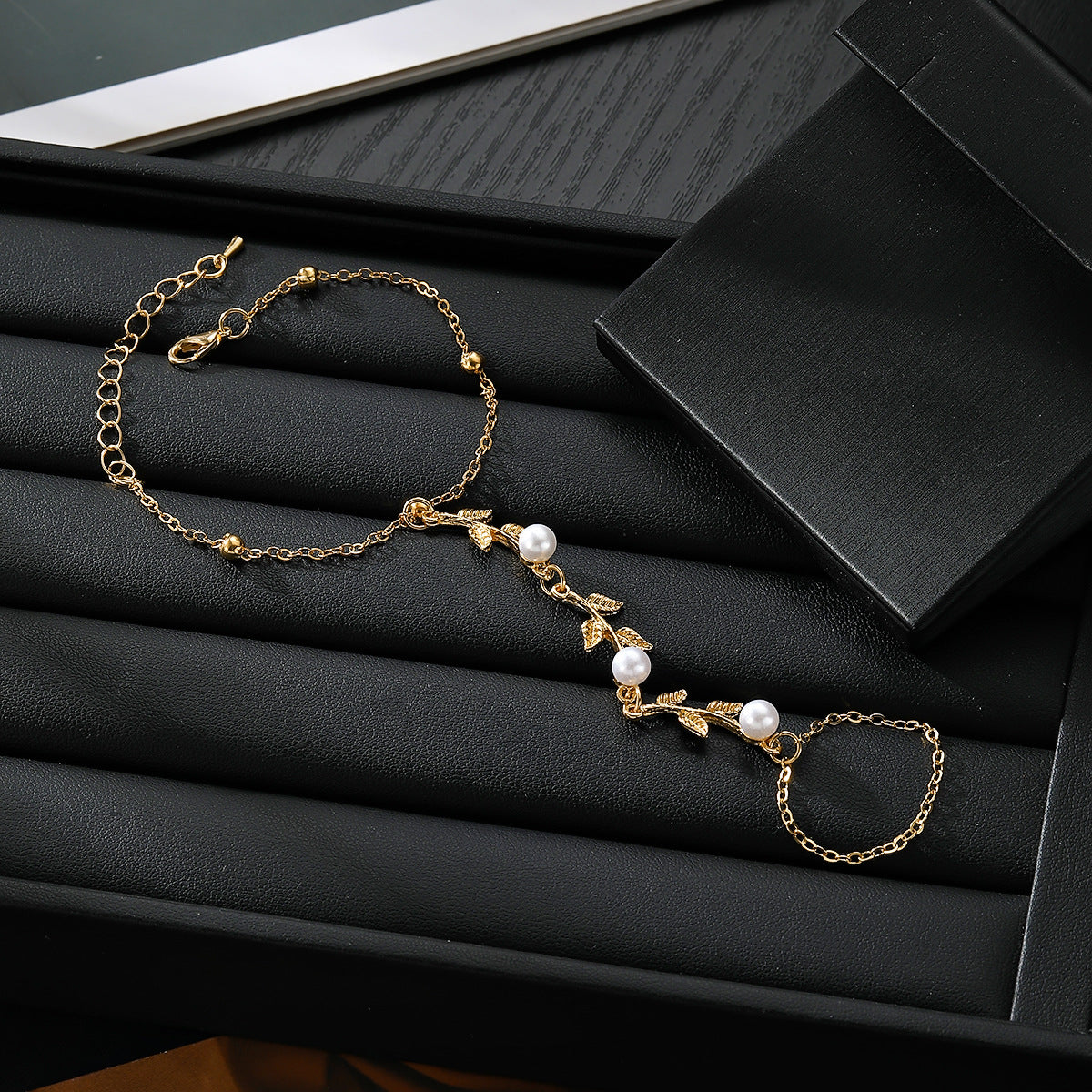 Pearl Hand Chain Bracelet