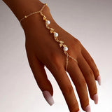 Pearl Hand Chain Bracelet