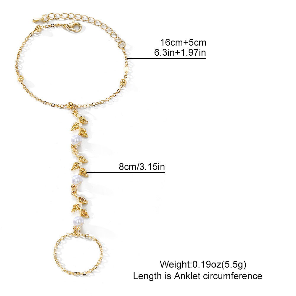 Pearl Hand Chain Bracelet