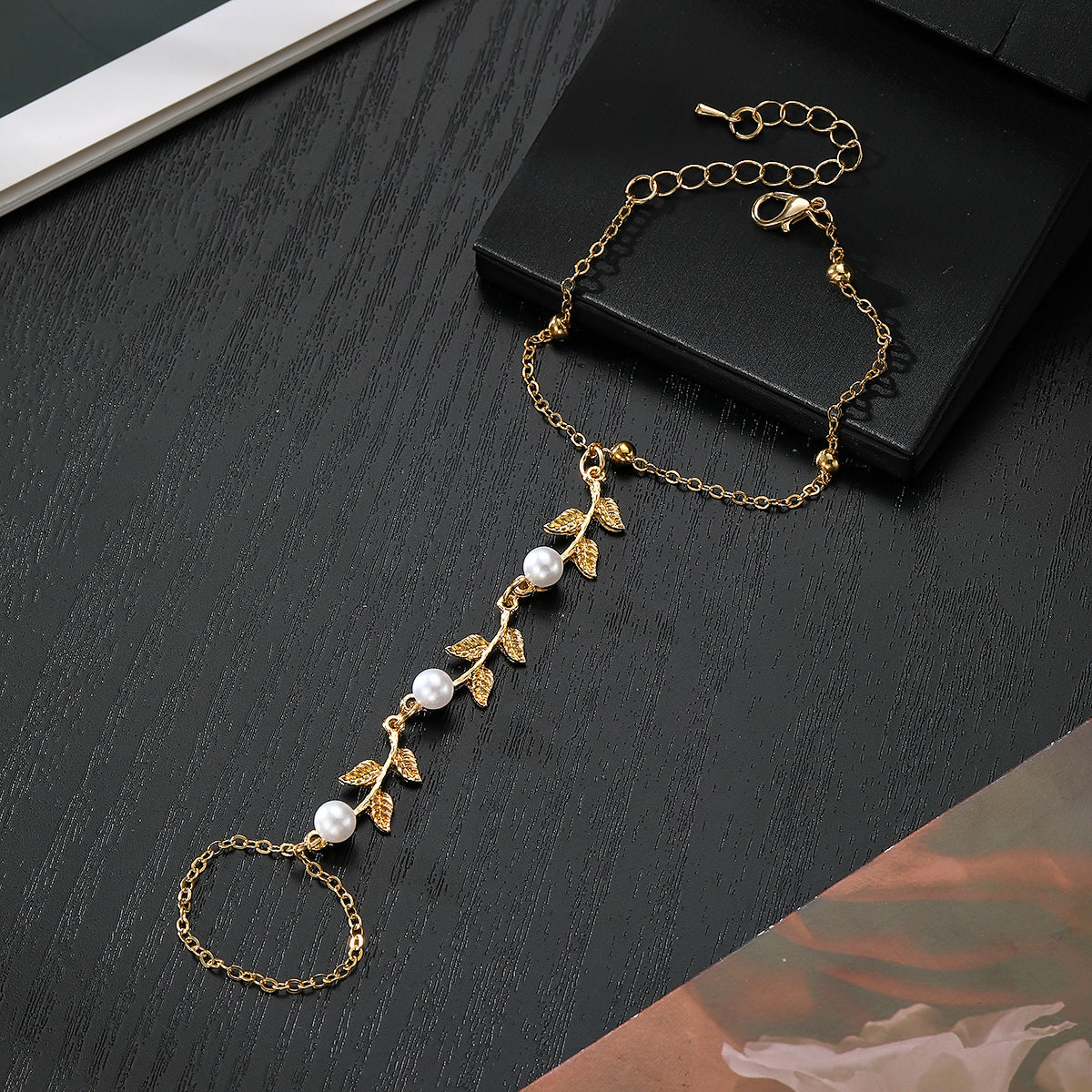 Pearl Hand Chain Bracelet