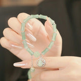 Natural Stone Beaded Charm Bracelet