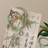 Natural Stone Beaded Charm Bracelet