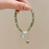 Natural Stone Beaded Charm Bracelet