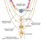Layered Beach Charm Necklace