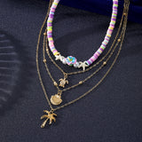 Layered Beach Charm Necklace
