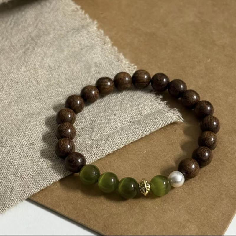 Natural Beaded Stretch Bracelet