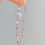 Crescent Moon Pendant Chain Bracelet