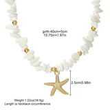 Starfish Beaded Pendant Necklace
