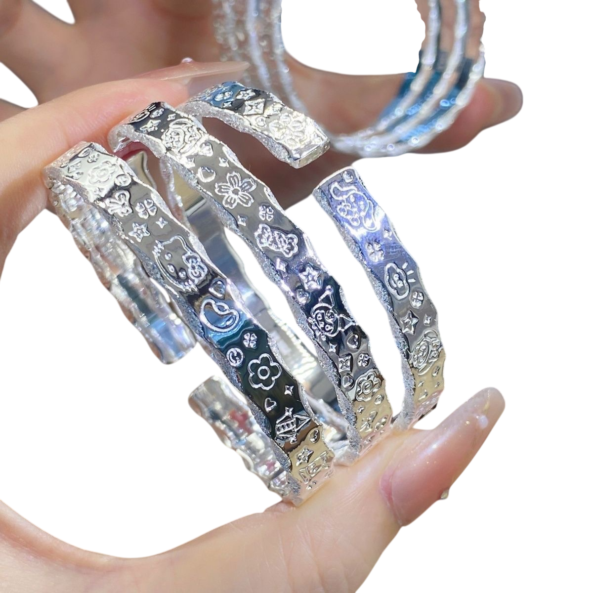 Engraved Open Cuff Bracelet