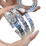 Engraved Open Cuff Bracelet